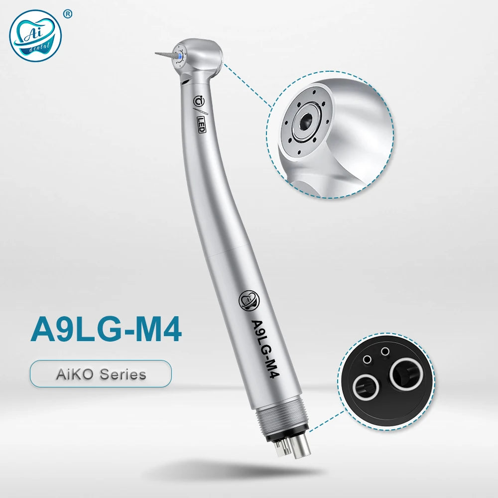 A9LG-M4 Top Quality air Turbine Dental Original Bearing Ceramic Cartridge with LED 4 Holes Odontologia Instrumental Dental