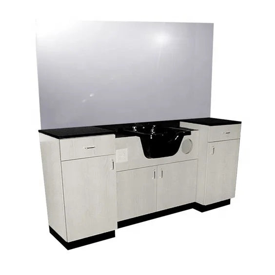 Factory Wholesale Barbershop Saloon Mirror Station Barber Mirror Station with Sink