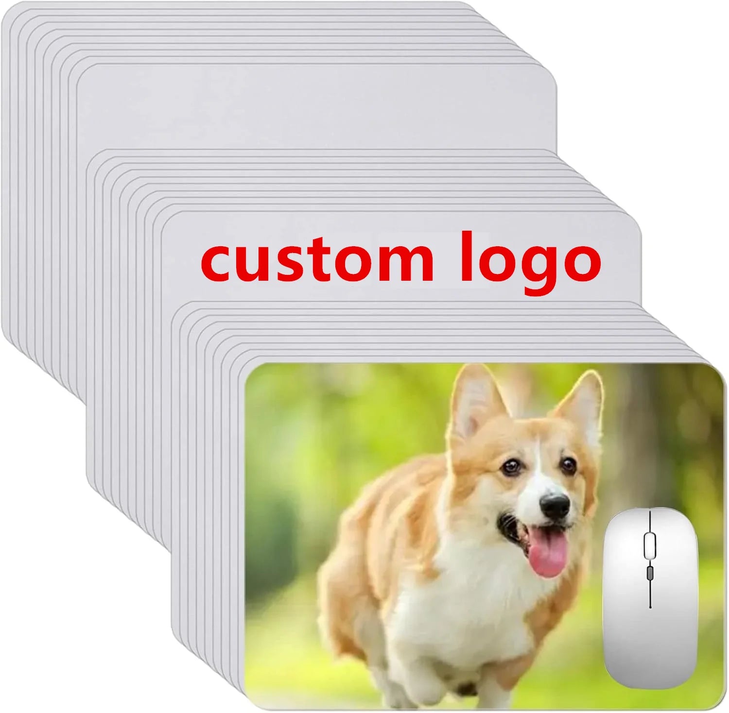 Sublimation Mouse Pad Blanks Custom Size logo Transfer Heat Press Neoprene Print Printed Rubber Mousepad Blank Mouse Pads