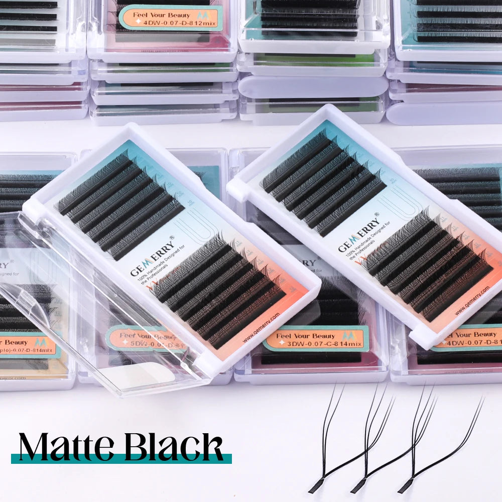 Private Label Yy Eyelashes Extension Lash Tray C/D Curl 8-15mm Soft Full Volume Natural Black Cruelty-Free Vegan Lash Trays