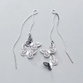 S925 Sterling Silver Hollow Butterfly Stud Designer Earrings Box Chain Earrings Women Ear Wire Fashion Jewelry Earrings