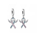 Fit Original Pan Charms Bracelet 925 Silver Pink Blue Baby Awareness Miscarriage Bead for Women Girl Jewelry Women Making