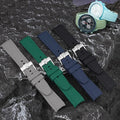 Factory Wholesales High Quality 20mm 22mm Silicone Watch Straps Curved End Sport Silicone Watch Bands for Rolx Watch