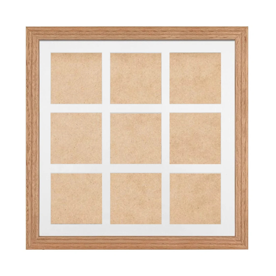 Australia Hot Sales Elegant Victorian Ash Natural Oak Square Collage Wood Photo Frame