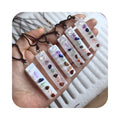 Healing Crystal Natural Fashion Jewelry White Selenite Stick with Seven Chakra Gravel Selenite Wands Pendant for Gift