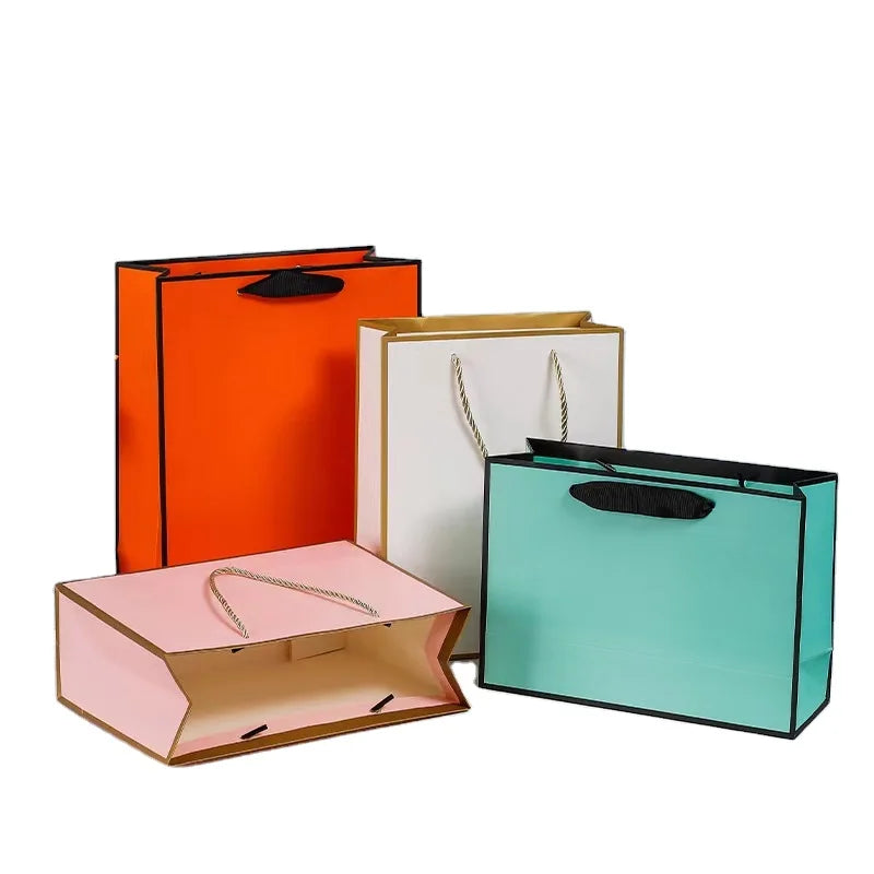 Custom Printed Personalized Matte Laminated Retail Jewelry Cosmetic Boutique Shopping Paper Bags With Logos