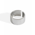 S925 Sterling Silver Simple Brushed Band Ring Open Polished Ring Ajustable Joint Rings Mens Womens Jewelry