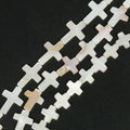 Natural White Cross Shape Freshwater Mother Pearl Shell Spacer Beads Various Sizes Jewelry Making DIY Bracelet Necklace KUOYU