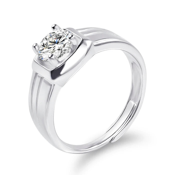 Custom Jewelry D VVS Moissanite 925 Sterling Silver Ring for Man