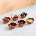 Terracotta Sauce Dish Round Shape Ceramic Soy Sauce Dishes Mixed Color Dipping Bowls Mini Seasoning Dish Appetizer Plates