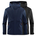 Men's Navy Windbreaker Jacket Hooded Full Zipper Outdoor Wind Breaker Autumn Stylish and Light Men's Jacket