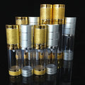 15ml 30ml 50ml 80ml 100ml 120ml Luxury Silver Gold Aluminum Vacuum Cosmetic Spray Airless Dispenser Pump Plastic Lotion Bottle MegaBDM