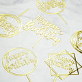 Classic Acrylic Happy Birthday Cake Topper for Birthday Cake Decoration