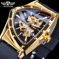 Winner Brand Watches Reloj Para Hombre Luxury Triangle Men Silica Gel Strap   Mechanical