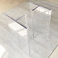 Customized Square Acrylic Sofa Feet 8 Inch Stand Legs for Bed Side Table Night Table Antique Modern Furniture Decor