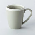 Guangzhou Customize Gray Mug 14oz Grey Ceramic Edible Cups With White Rim