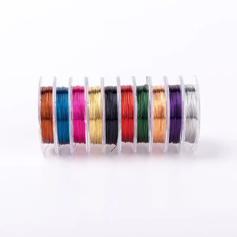 Colorful 0.38mm 0.3mm Wrapping 28 Gauge Craft Bead Wire Jewelry Steel Copper Wire Wholesale for Jewelry Beading