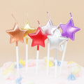 New Style  Metallic Color  Star Shaped Birthday Candles for Parties
