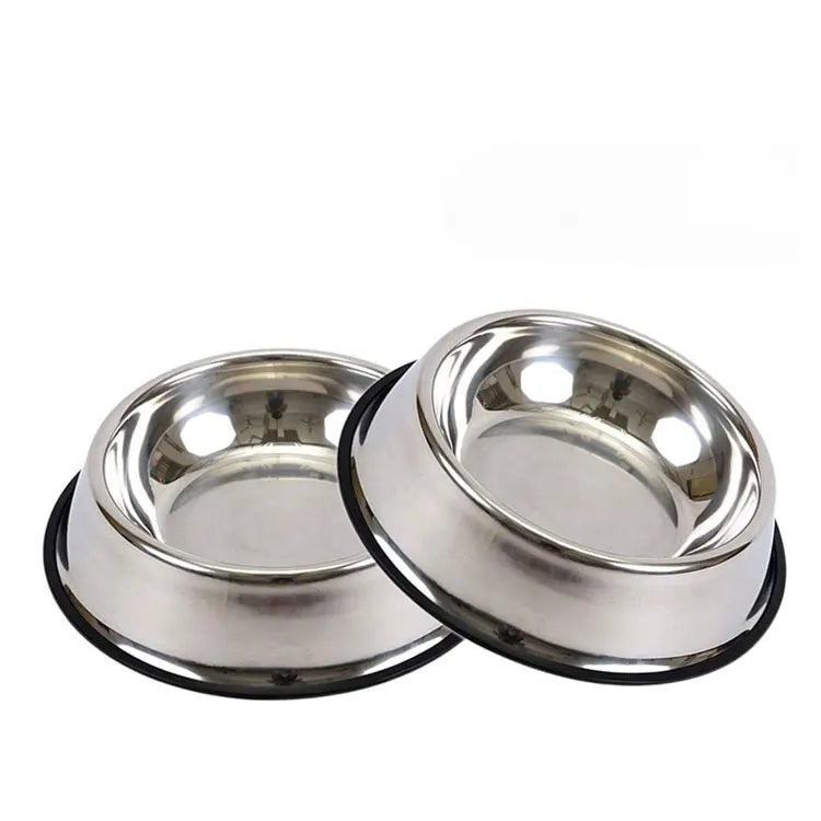 Non-slip Heavy Duty Stainless Steel Anti-slip Pet Dog Bowls Food Feeder Bowl for Dog and Cat