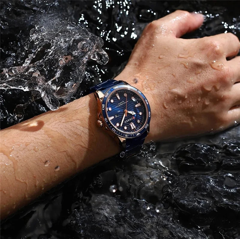 CURREN 84226 Sport Men Watch Top Brand Fashion Gold Green Waterproof Male Clock Stainless Steel Quartz Man Wristwatch 8426