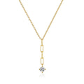 RINNTIN EQN35 Trendy Jewelry 925 Sterling Silver Minimalist Necklace 14K Gold Plated Wholesale Unique Design Necklaces for Women