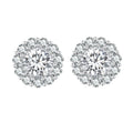 Factory Wholesale D Color Moissanite 925 Sterling Silver 0.5Carat Moissanite Flower Shape Sparkling Diamond for Women