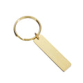 Personalized Metal Text Stainless Steel Keychain DIY Custom Long Logo Tag Gifts Name Charm
