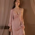 S8034F Spring Autumn Family Home Furnishing Set Summer Ice Silk Blind Boys Cushion Drust Skirt Hollow Robe De Mariage