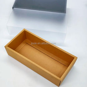Ready Ship Clear Sleeve Frosted Lid Slide Folders 18x8x4cm Paperboard Customizable Gold Foil UV Coating Embossing Matt