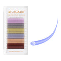 XIUSUZAKI  Rainbow 6 Colors Mix Eyelashes Make up Soft Natural Synthetic Mink Lashes Supplies Eyelash Color Volume Extensions