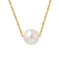 Fashion Chain Jewelry  Imitation Pearl Pendant Cross Chain Necklace Collarbone Chain Stainless Steel Jewelry