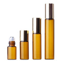 In Stock 2.5ml 3ml 5ml 10ml Amber Thin Glass Roll on Bottle Sample Test Essential Oil Vials With Roller Metal /Glass Ball