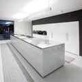 Modern Modular Kitchen Cabinet Sets with MDF Construction Laminate/Resin Countertops Marble Option Hinge Accessories Faucet