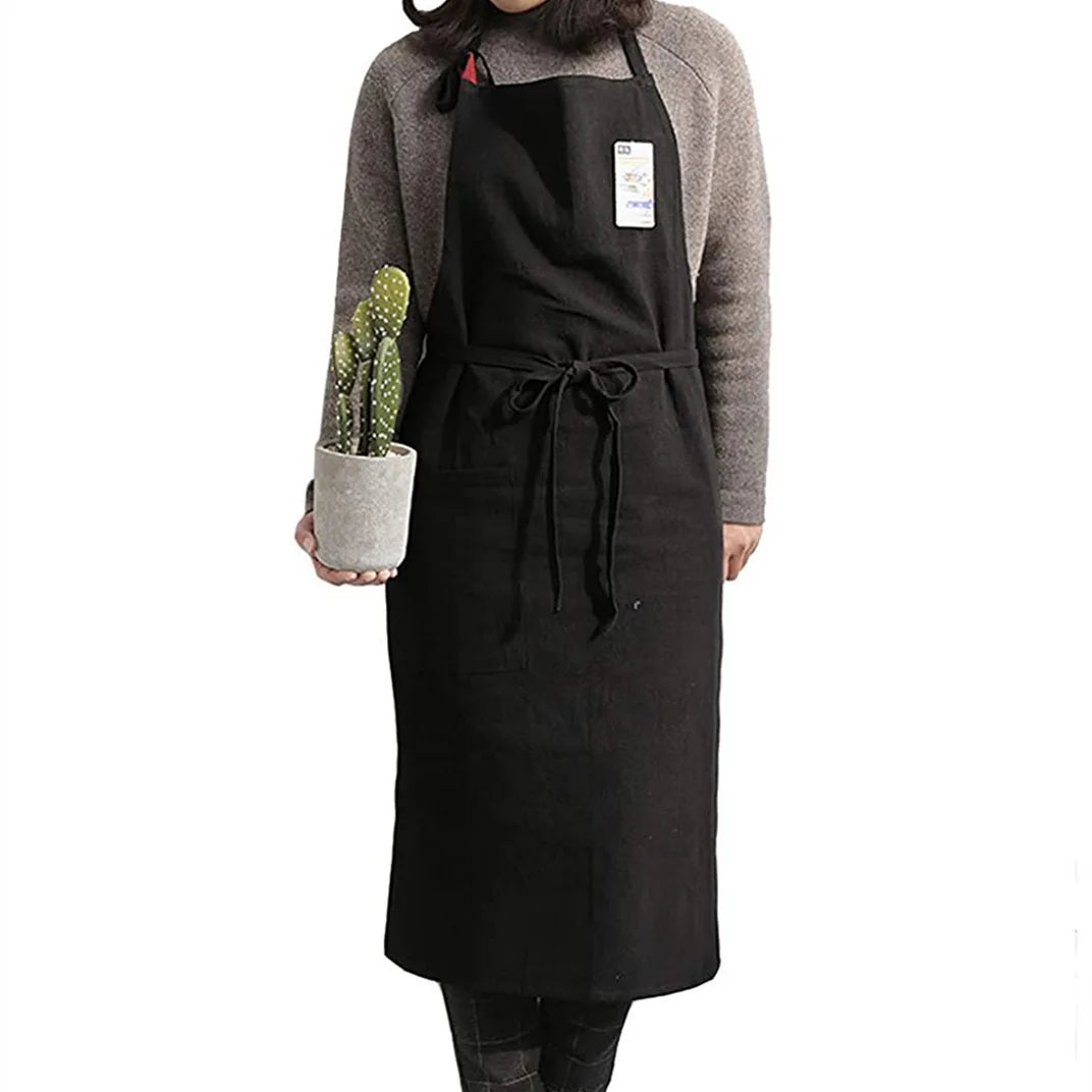 Japanese High-end All Linen Apron Dress Baking Gardening Art Nail Enhancement Men's and Women's Bib