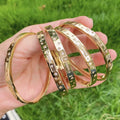 2021 Newest Wholesale  Jewelry Accessories Adjustable 18K Gold Plated Brass Cuff Zircon Star Bangles