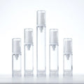 Custom Transparent White Airless Pump Spray Bottles 3ml 5ml 10ml 15ml Liquid Sample Jars for Skin Care Serum Lotion Shampoo