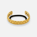 Dazan New HOT 18k Gold Plated Stainless Steel French Vintage High End Embossed Circle Hair Accessories Lady Elegant Jewelry