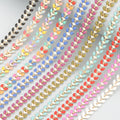 C48  1m/lot Leaf Shape 18k Gold Plated Chain Diy Necklaces Chain for Women Jewelry Making Findings