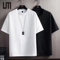 Liu Ming Oem Odm Fashion Korean Style Summer Men s Casual Short Sleeve Round Neck Tee Tops Basic T Shirts