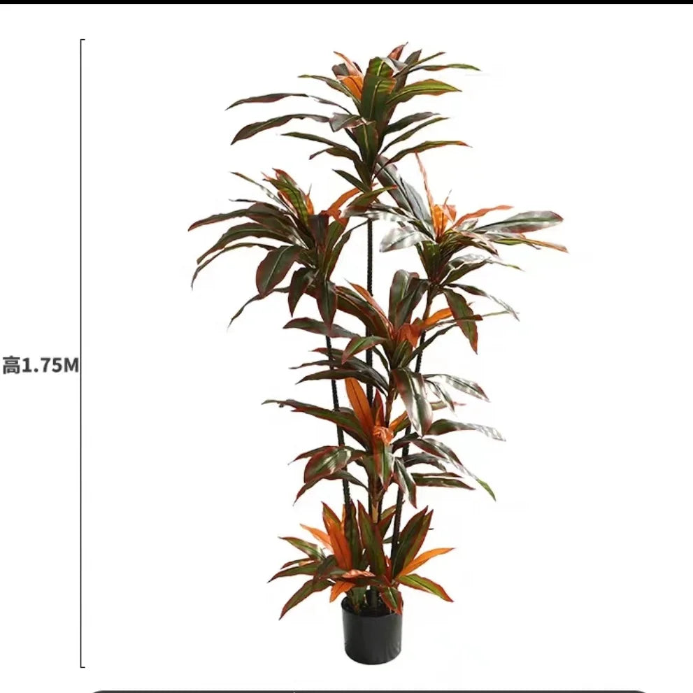 Wholesale Ov Modern Artificial Snake Plant Bonsai Plastic Potted Indoor Decorative Tree in 50cm 120cm 150cm Sizes Parties