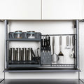 Smart Design Kitchen Bathroom Cabinet Organizers Auto Lift Basket Rack Shelf Stack