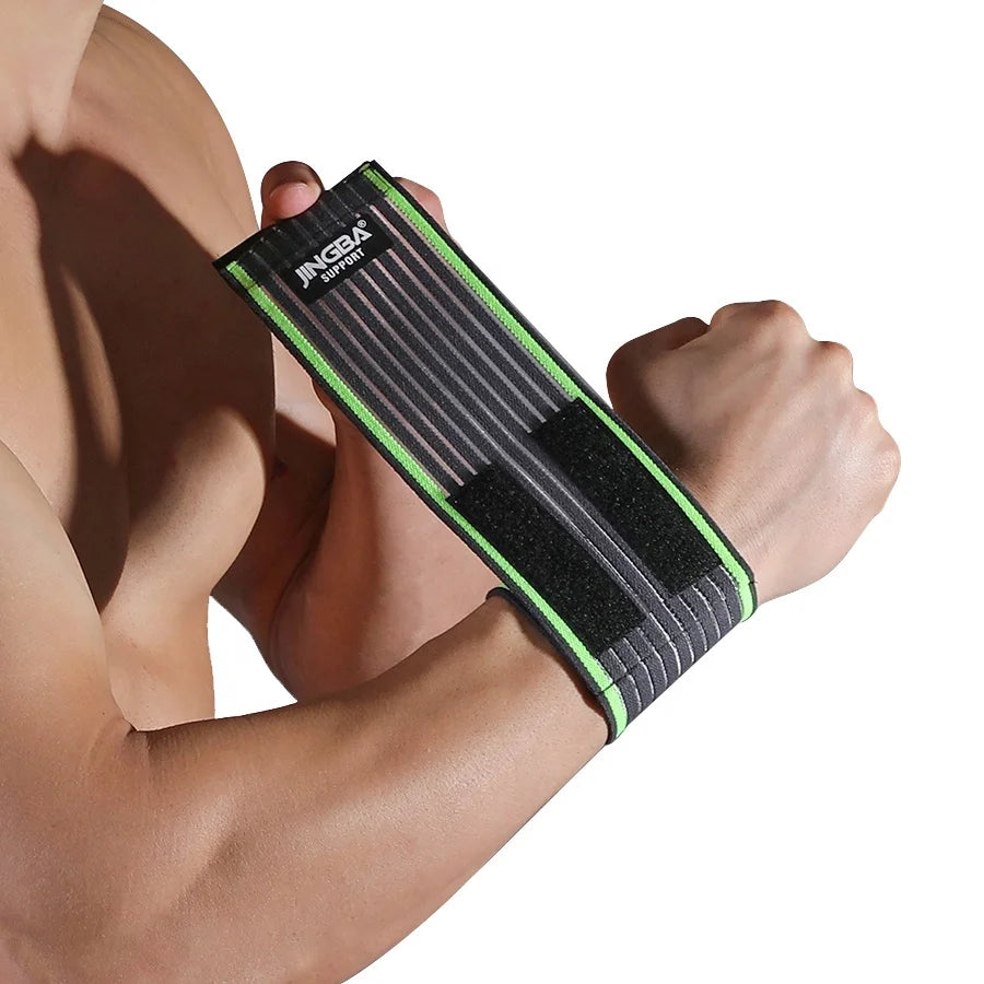 JINGBA Factory Compression Wrist Support Cross Training Wraps for Joint Stability & Knee Injury Avoidance in Weightlifting