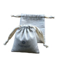 Custom Logo Printed Cotton Drawstring Pouch Soft Cotton Gift Pouch