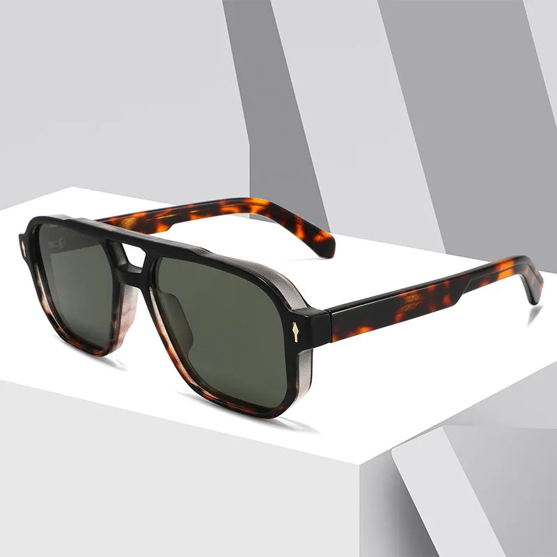 TR90 Frame Acetate Sunglasses Polarized TAC Lens Double Beam Shades Toad UV400 Eyeglasses Custom Logo Men Women Sun Glasses