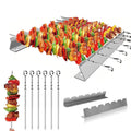 Barbecue Skewer Kabob Rack Set BBQ Grilling Accessories Stainless Steel Kebab Skewers Holder for Grill MegaBDM