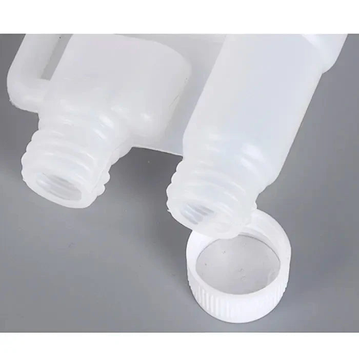 Wholesale Double Dose Double Neck Bottle Plastic Double Cavity Bottle HDPE Plastic Dispenser Plastic Reagent Bottles