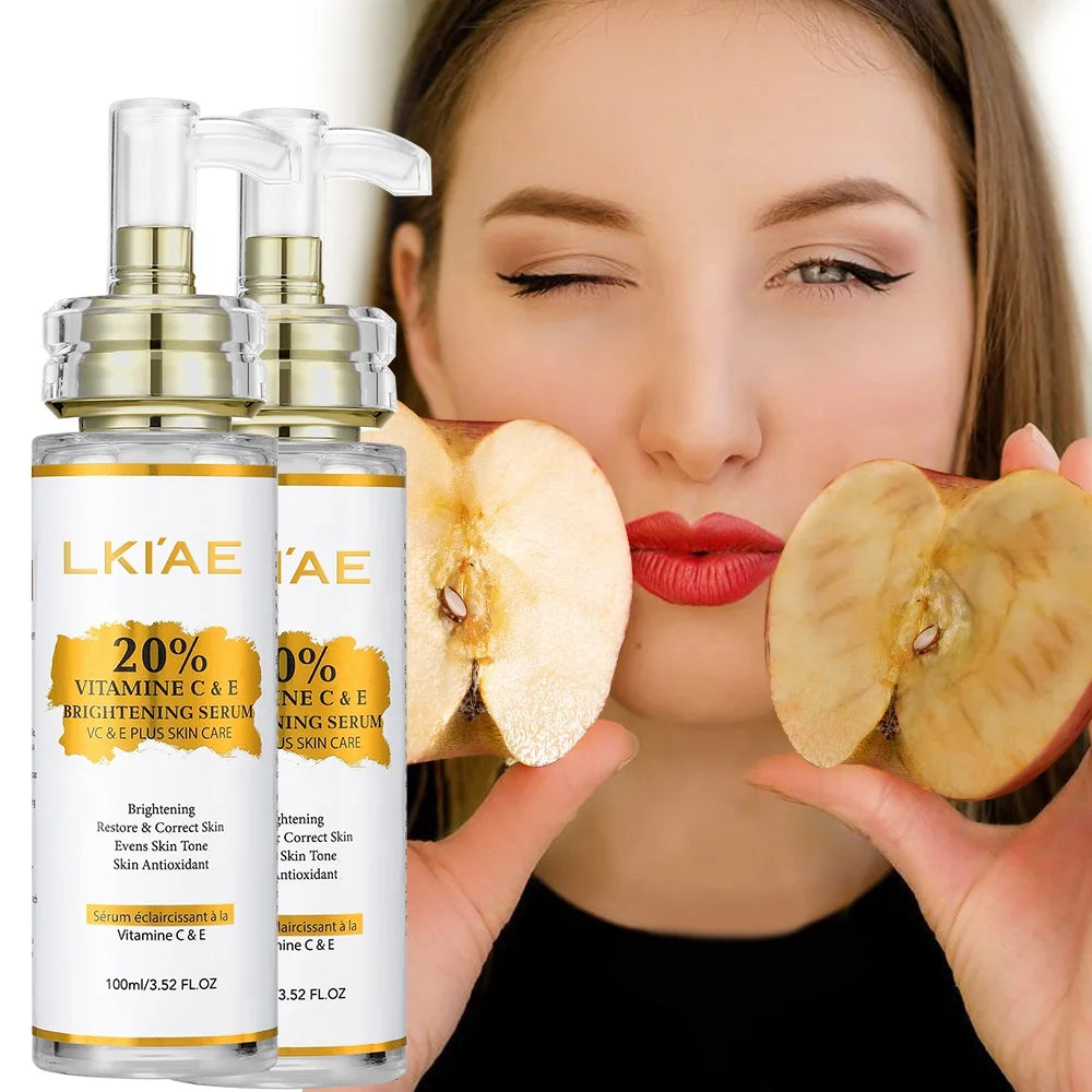 LKIAE Natural Correct Face Body Beauty Brightening Dark Knuckle Whitening Vitamin C Skincare Black Spot Serum for Pigmentation