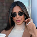UNOC New Retro Oval Full Rim Sunglasses | Unisex UV400 UV Protection Driving Outdoor Trend Wholesale Sun Glasses
