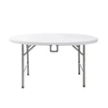 Outdoor 4ft 6ft Portable Round Plastic White Folding Wedding Party Table For Events