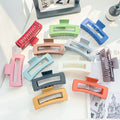 CLARMER New Arrived Fashion Women Hair Accessories 13CM Large Plastic Geometric Matt Colors Hair Claw for Women and Girl